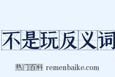 不是玩反义词是什么意思的图片